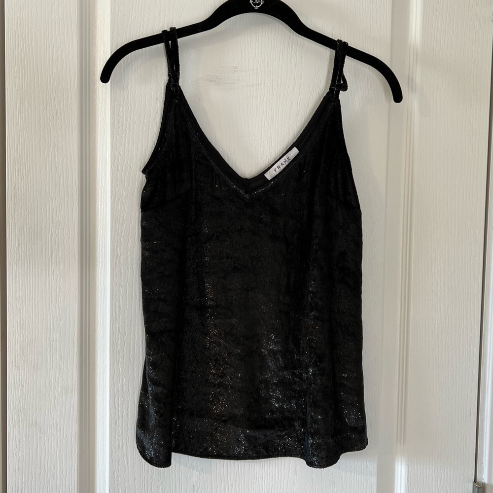 Black velvet and sparkly top size medium